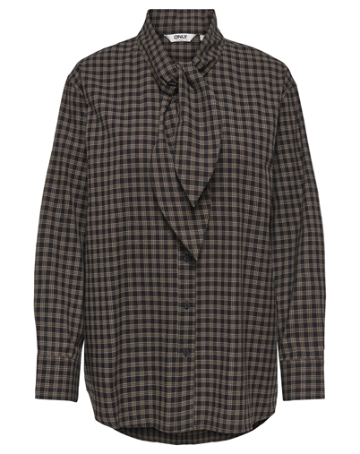 Only - ONLMaylin Scarf Check Skjorte - Black